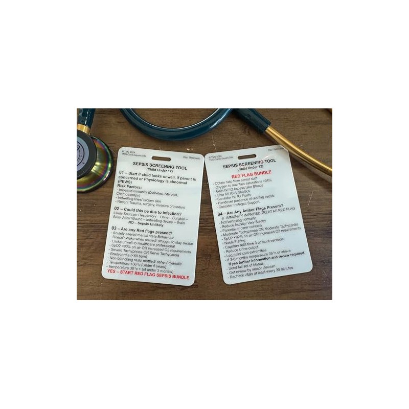 Sepsis Screening Tool Adult and Child Bundle. Healthcare Educational Pocket