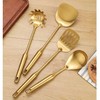 Premium 7-Piece Gold Kitchen Utensil Set with Stand, Stainless Steel