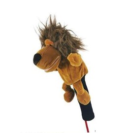 wolfman Golf Club Covers Driver Headcover Funny Cute Animal Golf Club Covers Stylish Protection for Clubs Golf Gear Driver for Men/Women/Youth (Brown Lion)