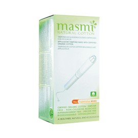MASMI NATURAL COTTON Bio Tampons SuperPlus Applikator (12 Stück) 1er Pack