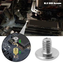 Be In Your Mind 20pcs M.2 SSD Wireless Network Card Solid State Drive Computer Case Stainless Steel Cross Screw M2x2.5mm Diameter 4.5mm Compatible with Dell Silver