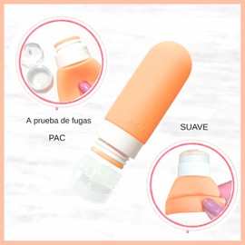 Kit de Viaje de Aseo Personal, Set de 20 Piezas, Botellas Aprobadas por Aeropuerto para Loción, Champú, Acondicionador y Gel Ducha, a Prueba Fugas, Colores Variados
