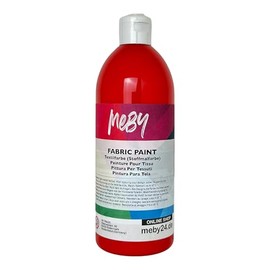Fabric Paint 500 ml - Textile Paint for Light Fabrics, Washable & Iron-Fixable (Red)