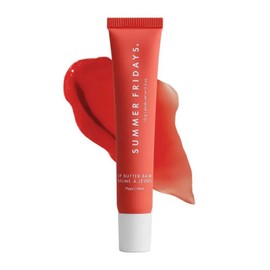 Summer Fridays Lip Butter Balm - Hydrating Lip Mask - Shea Butter, Vegan - Poppy (0.5 Oz)