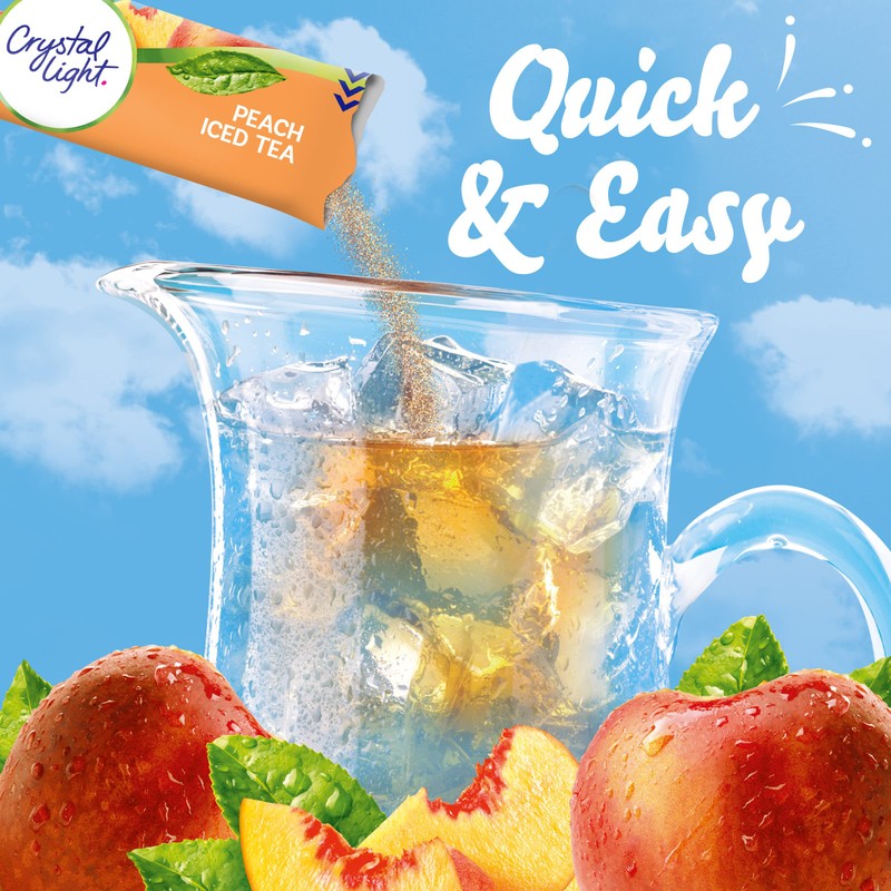 Crystal Light Peach Iced Tea Artificially Flavored Powdered Drink Mix,