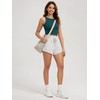 ODODOS Double Layer High Neck Crop Tank for Women Cloud