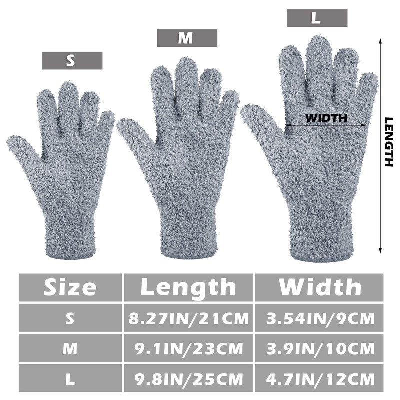 Patelai 3 Pairs Microfiber Plant Dusting Gloves Leaf Cleaning Gloves