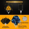 Auxbeam 4in 90W Led Amber Fog Light, Super Bright 9000LM