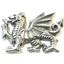 Artsinhistory Welsh Dragon Pin Badge pewter