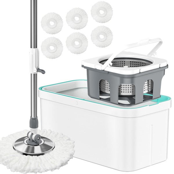 Spin Mop and Bucket, Mop and Bucket with Wringer Set