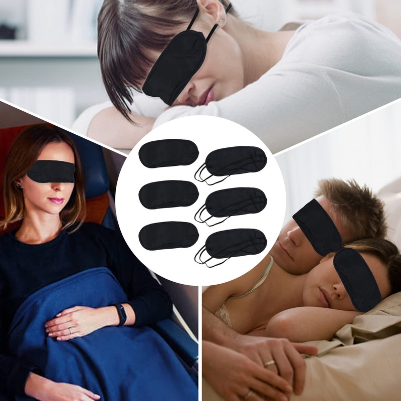 6 Pack Sleep Eye Blindfold Shade Cover, Sleeping Blindfold for