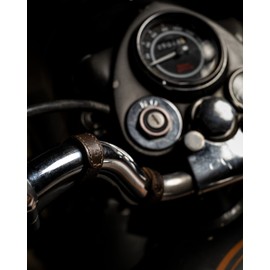 Trip Machine Company Motorcycle Handle Bar Wire/Cable Wrap Accessorie 4-Pack (Caffeine)