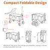 Asperata Collapsible Wagon Cart Foldable; 330lbs/300L Heavy Duty Wagons Carts