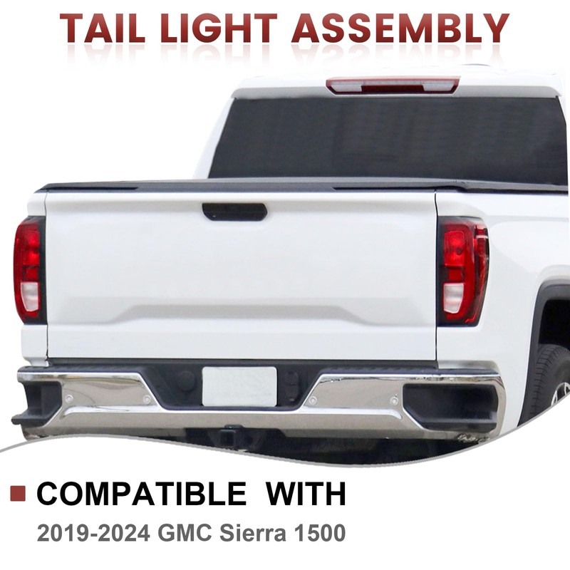 CONLLCON Tail lights Assembly Compatible with 2019-2024 GMC Sierra 1500
