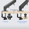 Suptek Monitor Mount Gas Spring Monitor Arm Desk Mount Fully