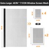 Secopad Window Screens Replacement Repair Kit, Black Screen Door Mesh