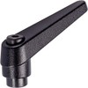 HALDER 24400.0038 Adjustable Clamping Lever, Black, d1=13 mm/d2=M4