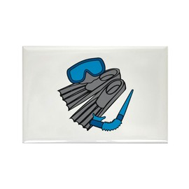 CafePress Snorkel Gear Magnets Rectangle Magnet (100 pack)