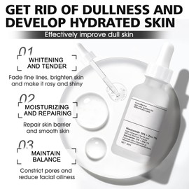 Face Serum Skin Care Set, Niacinamide 10% + Zinc 1% Serum, Caffeine Solution 5% + EGCG, Niacinamide Serum, Eye Serum Against Wrinkles and Dark Circles, Gentle and Effective, 30 ml (Pack of 2)