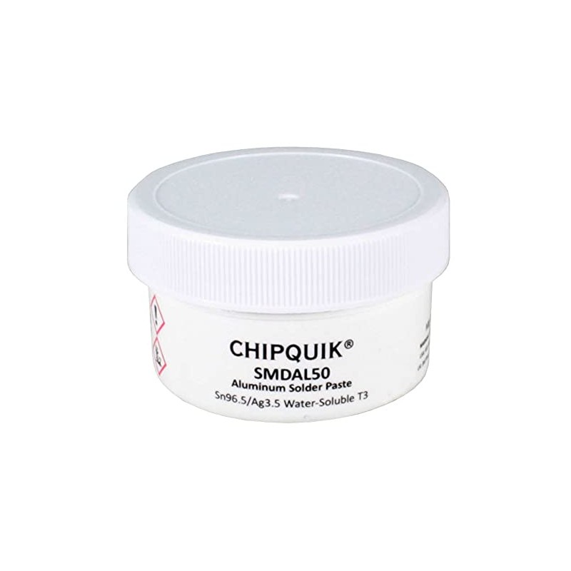 Chip Quik SMDAL50 Aluminum Solder Paste Water-Soluble Sn96.5/Ag3.5 T3 (50g