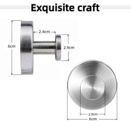 2025 Upgraded Drill-Free Suction Cup Hooks, Stainless Steel Suction Cup Hooks for Shower, Mirror, Wall, Bathroom, Glass, Hanging Towels (Silver-4 Piece)