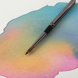 New York Central Oasis Synthetic Premium Brushes - Elite Professional Watercolor Brushes for Artists, Painting, Students, Studios, & More! - [Travel Round - Size #6]