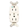 Leviton Wide Body Duplex Receptacle, Straight Blade, Hospital Grade, Self