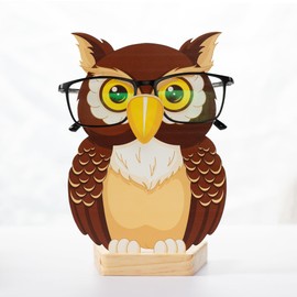 SALAHOANG Owl Eyeglass Holder Stand, Cute Animal Glasses Holder, Spectacle Holder Stand Sunglasses Display Rack for Home Office Desk Decor Accessories