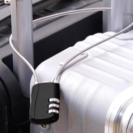 Combination Wire Lock for Bikes & Carriers Long Wire Lock-Black 2ea