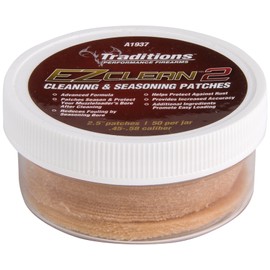Traditions Performance Firearms Black Powder EZ Clean 2 .45-.58 Cal 50/Jar 2.5-Inch Diameter Cleaning and Seasoning Patches