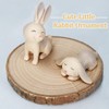 Zaloife Easter Bunny Figures, Pack of 7, Mini Rabbit Figures,