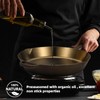 iLiving Seasoned Modern Heirloom Mirror Polished Cast Iron Skillet Pan