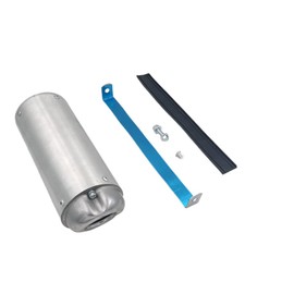 Silver 28mm Exhaust Muffler Fit SSR SDG CRF XR TTR 50cc 70cc 90cc Pit Dirt Bike ATV (pqg)