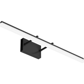 Aipsun 40 inch Dimmable Modern Black LED Vanity Light Black Bathroom Wall Light Fixtures Over Mirror LED Vanity Lighting 5500K