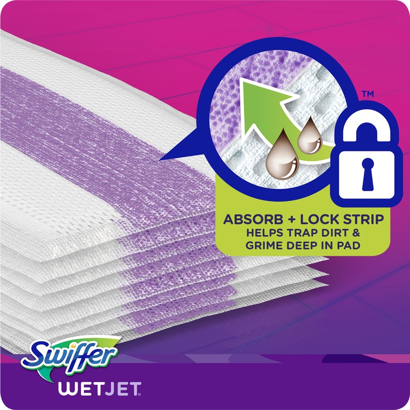 Swiffer Wet Jet Mop Cleaning Pads Refill, Floor Cleaner for