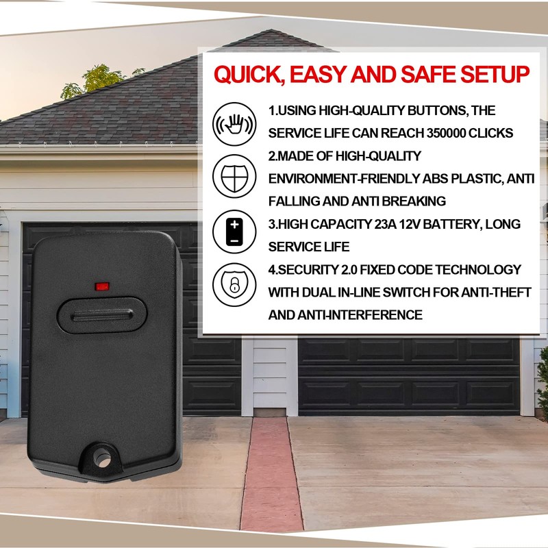 Kingdder 12 Pcs Gate Opener Remote Compatible with Mighty Mule