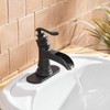 BWE Black Bathroom Faucet Matte Waterfall Farmhouse Vanity Sink Lavatory