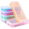 Amusingtao 6 pcs Pencil Box, Stackable Clear Pencil Storage with