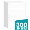 7-Hole Lined Filler Paper Pack of 300 Sheets for Mini