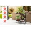 Zhongma 2 Tier Sturdy Metal Plant Stand with Wheels,Heavy Duty