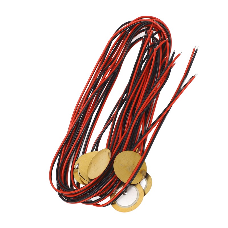 12PCS 27mm Piezo Discs with Wire Brass Piezoelectric Disk Piezo