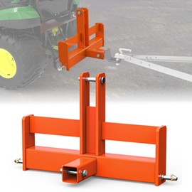 YINTATECH 3 Point Hitch Receiver for Category 1 with 2" Receiver and Suitcase Weight Brackets,Orange