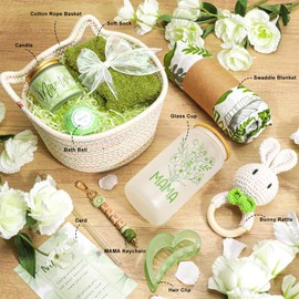 New Mom Gifts,Baby Girl Boy Gifts,Baby Shower Gifts for Mom and Baby,Pregnancy Gifts for Expecting Mom,9-Piece Care Basket Gifts for First-Time Moms