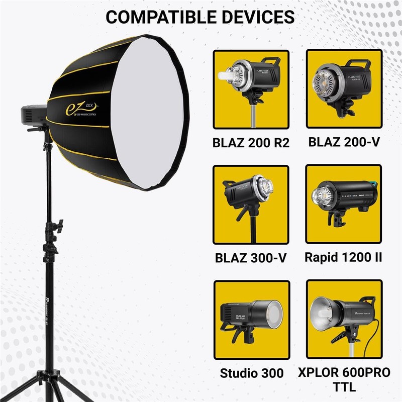 Glow EZ Lock Deep Parabolic Quick Softbox (28")
