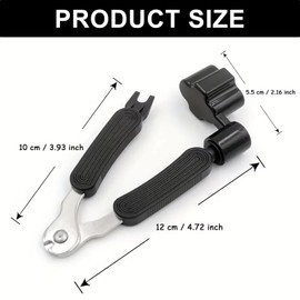 1PCS Guitar String Winder Cutter - 3-in-1 Multifunctional Guitar Maintenance Tool - String Winder, Cutter, Bridge Pin Puller - Compatible with Acoustic & Electric Guitars