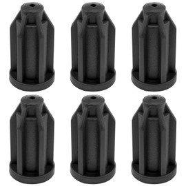 FINBe Caster Stem Inserts Plastic Caster Socket Black Caster Rod Insert Sleeve (1-Inch Wheel Sleeve 7/16-Inch Inner Rod) Universal Wheel Rod Sleeve 6PCS