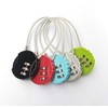ZPLIUST 3-Digit Cable Luggage Locks Re-settable Combination, Alloy Body Color
