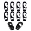 YHAILI 10 x Black Bungee Hooks Boat Bungee Cord Rowing