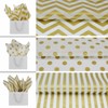 PMLAND Premium Gift Wrapping Tissue Paper - White Metallic Gold