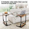 SUNBURY C Shaped End Table, TV Tray, No Assembly Required,
